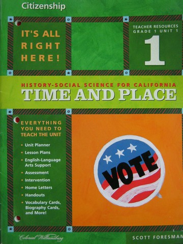 (image for) History-Social Science for California 1 Unit 1 TR (CA)(TE)(P)