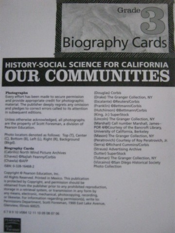 (image for) History-Social Science for California 3 Biography Cards (Pk)