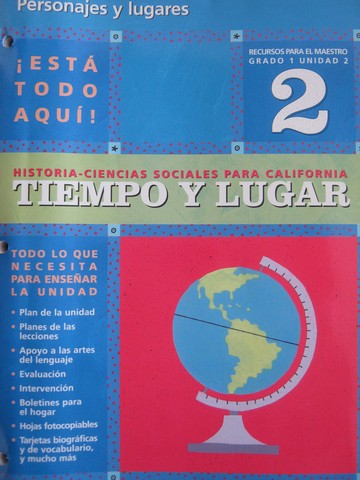 (image for) Tiempo y lugar 1 Unidad 2 recursos para el maestro (CA)(TE)(P)