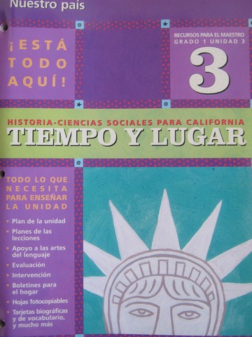 (image for) Tiempo y lugar 1 Unidad 3 Recursos para el maestro (CA)(TE)(P)
