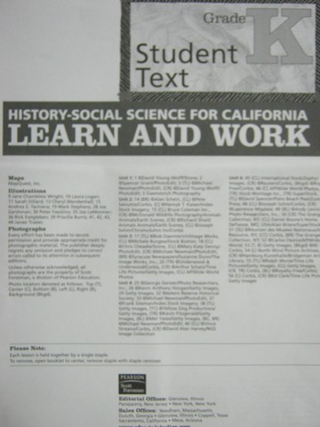 (image for) History-Social Science for California K Student Text Class (Box)