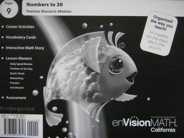 (image for) enVision Math California K Topic 9 TRM (CA)(TE)(P)