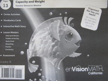 (image for) enVision Math California K Topic 13 TRM (CA)(TE)(P)