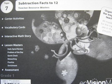 (image for) enVision Math California 1 Topic 7 TRM (CA)(TE)(P)