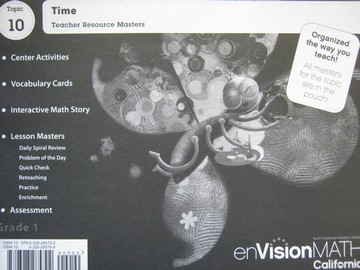 (image for) enVision Math California 1 Topic 10 TRM (CA)(TE)(P)