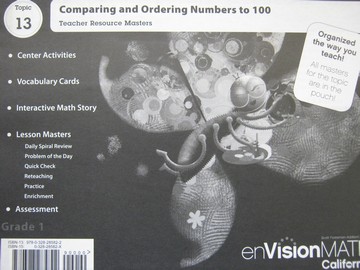 (image for) enVision Math California 1 Topic 13 TRM (CA)(TE)(P)
