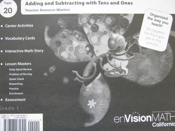 (image for) enVision Math California 1 Topic 20 TRM (CA)(TE)(P)