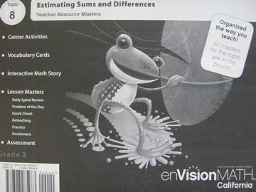 (image for) enVision Math California 2 Topic 8 TRM (CA)(TE)(P)