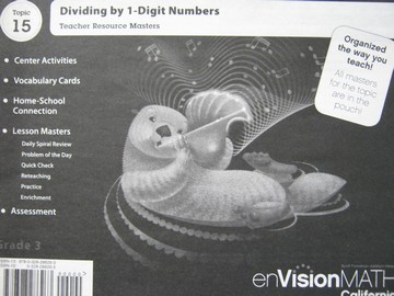 (image for) enVision Math California 3 Topic 15 TRM (CA)(TE)(P)