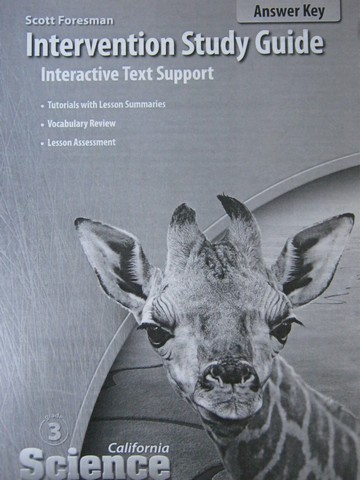 (image for) California Science 3 Intervention Study Guide Answer (CA)(P)