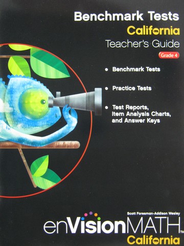 (image for) enVision Math California 4 Benchmark Tests TG (CA)(TE)(P)