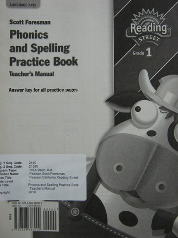 (image for) Reading Street 1 Phonics & Spelling Practice Book TM (TE)(P)