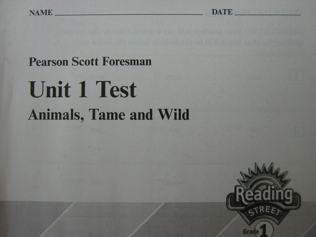 (image for) Reading Street 1.1 Test Animals Tame & Wild (P) - Click Image to Close