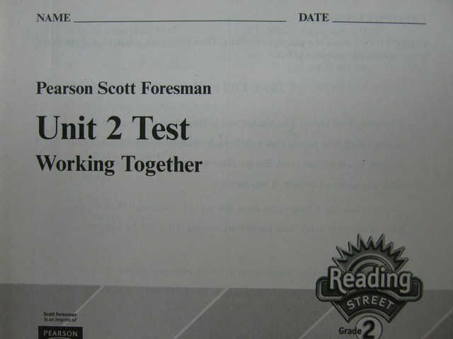 (image for) Reading Street 2.2 Test Working Together (P)
