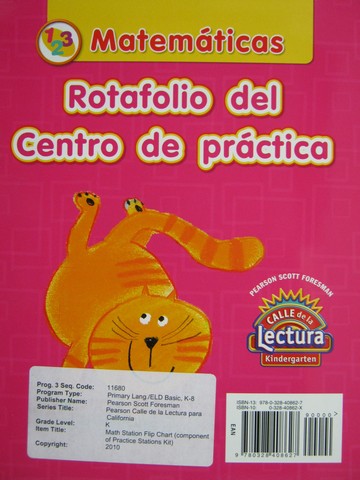 (image for) Calle de la Lectura K Matematicas Rotafolio del Centro (Spiral)
