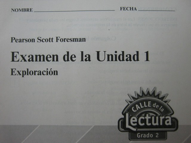 (image for) Calle de la Lectura 2 Examen de la Unidad 1 (P)