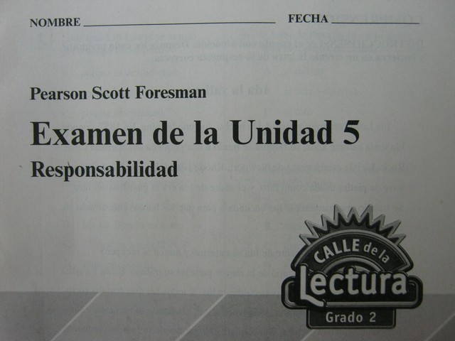 (image for) Calle De La Lectura 2 Examen de la Unidad 5 (P) - Click Image to Close