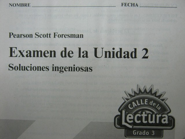 (image for) Calle de la Lectura 3 Examen de la Unidad 2 (P)