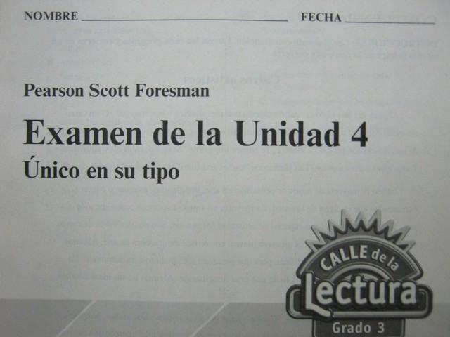 (image for) Calle De La Lectura 3 Examen de la Unidad 4 (P)