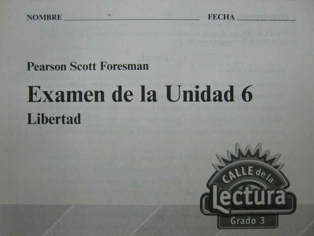 (image for) Calle de la Lectura 3 Examen de la Unidad 6 (P)