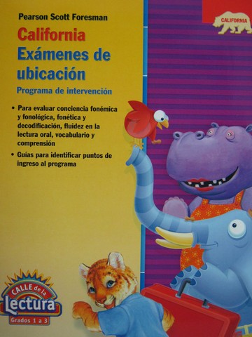 (image for) Calle de la Lectura 1a3 California Examenes de Ubicacion (CA)(P)
