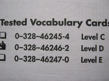 (image for) My Sidewalks on Reading Street D Tested Vocabulary Cards (Box)