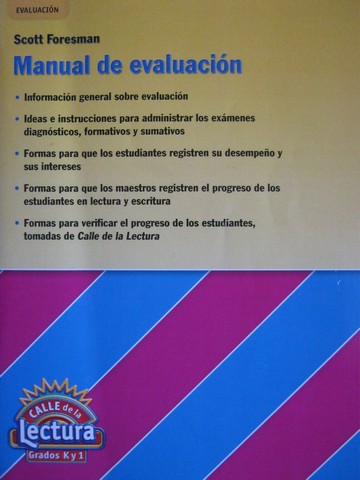 (image for) Calle de la Lectura Ky1 Manual de evaluacion (P) - Click Image to Close