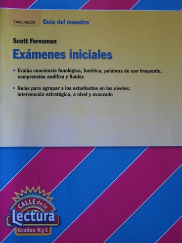 (image for) Calle de la Lectura Ky1 Examenes iniciales TE (TE)(P)