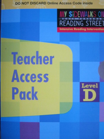 (image for) My Sidewalks on Reading Street D Teacher Access Pack (Card)