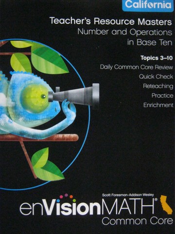 (image for) enVision Math California Common Core 4 TR Topics 3-10 (CA)(P)