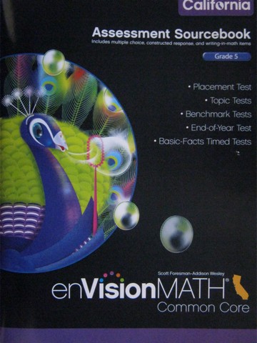 (image for) enVision Math California Common Core 5 Assessment Sourcebook (P)