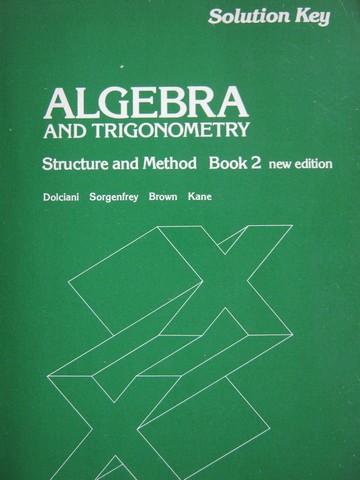 (image for) Algebra & Trigonometry Structure & Method Book 2 Solution (P)