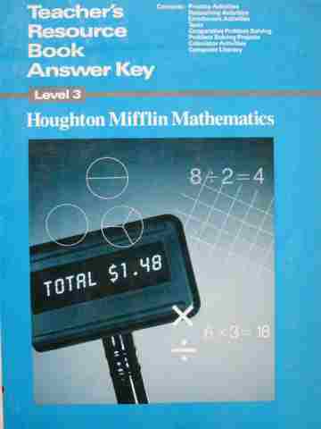 (image for) Houghton Mifflin Mathematics 3 TRB Answer Key (TE)(P) by Capps,
