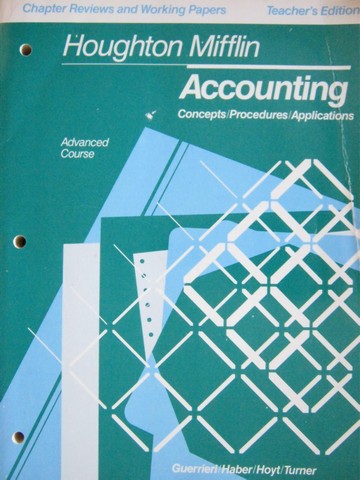 (image for) Accounting Advanced Course Chapter Reviews TE (TE)(P)