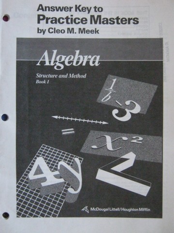 (image for) Algebra Structure & Method Book 1 Practice Masters Answers (P)