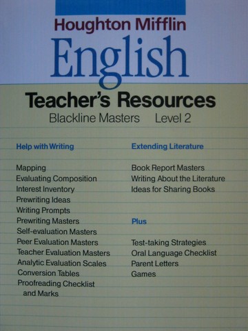 (image for) HM English 2 Teacher's Resources Blackline Masters (TE)(P)