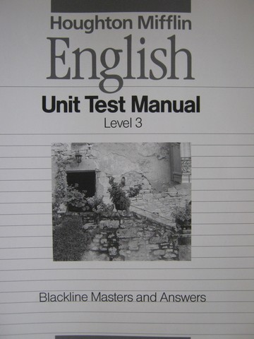 (image for) English 3 Unit Test Manual Blackline Masters & Answers (P)