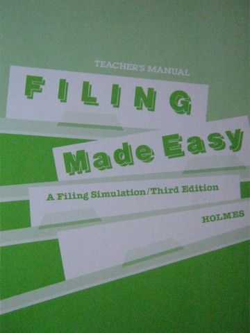 (image for) Filing Made Easy 3rd Edition TM (TE)(P) by Ralph M Holmes