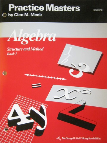(image for) Algebra Structure & Method Book 1 Practice Masters (P) by Meek