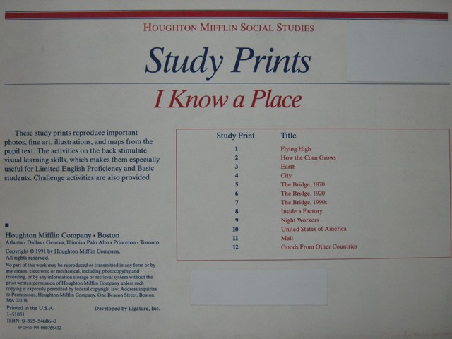 (image for) I Know a Place 1 Study Prints (Pk)