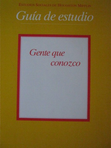 (image for) Gente que Conozco Guia de Estudio (P)