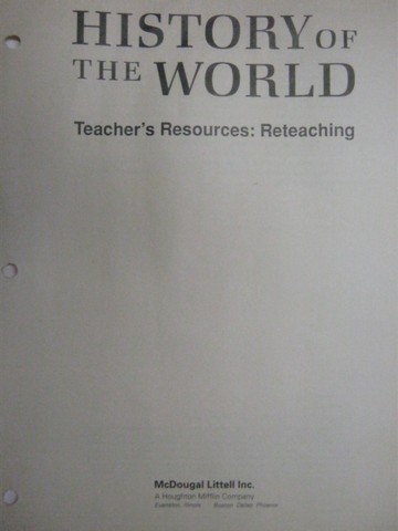 (image for) History of the World the Modern Era Teacher's Resources Reteaching (TE)(Loose Leaf)