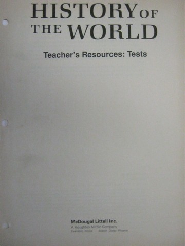 (image for) History of the World the Modern Era Tests (P) by Perry, Scholl,