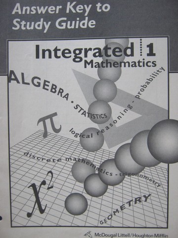 (image for) Integrated Mathematics 1 Answer Key to Study Guide (P)