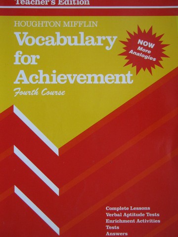 (image for) Vocabulary for Achievement 4th Course TE (TE)(P) by Richek