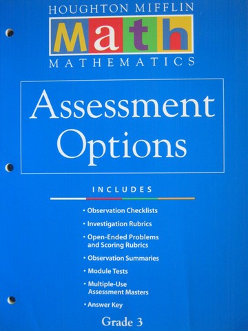 (image for) HM Mathematics Math 3 Assessment Options (P)