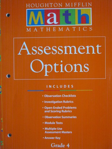 (image for) HM Mathematics Math 4 Assessment Options (P)
