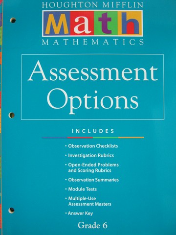 (image for) HM Mathematics Math 6 Assessment Options (P)