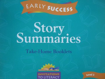 (image for) Early Success 2 Story Summaries Take-Home Booklets (P)
