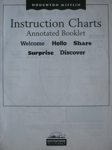 (image for) Invitations to Literacy 1 Instruction Charts Annotated (TE)(P)
